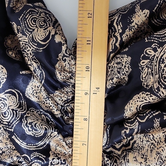 💥host pick❤️VINTAGE 80S VIBE  Satin Abstract floral customade Maxi dress - Picture 12 of 16